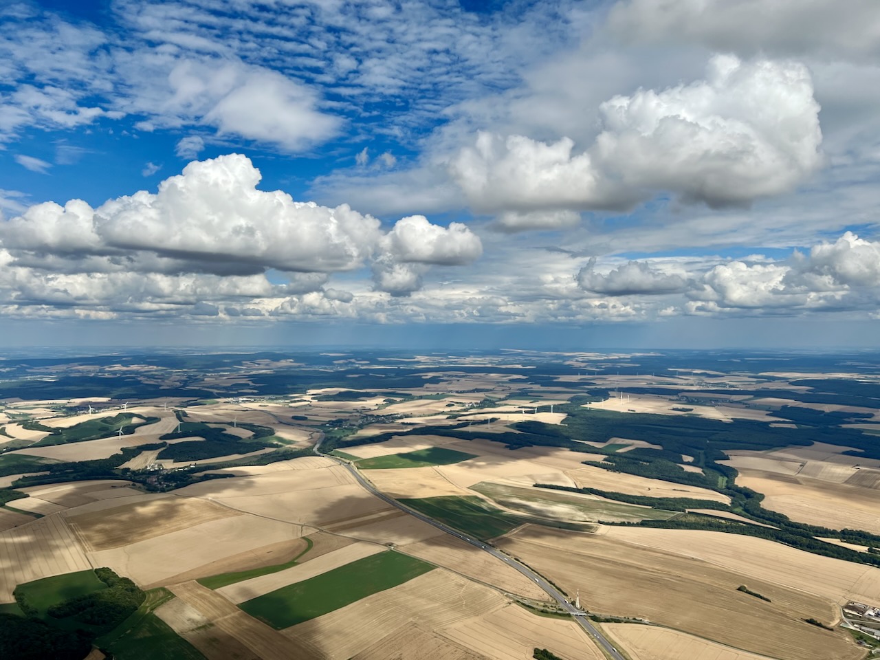 Beautiful Cumulus Clouds in France